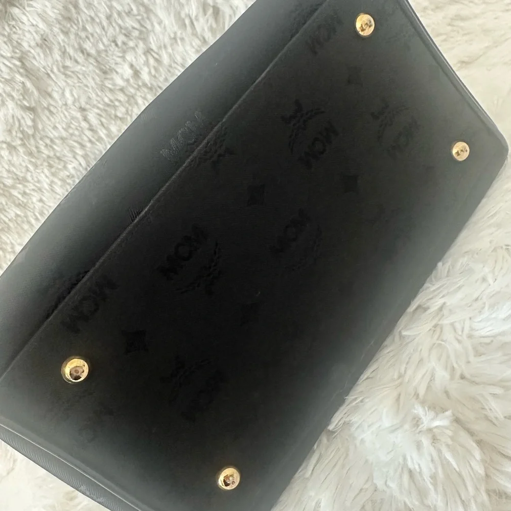 MCM Black Satchel Boston Bag - Picture 3 of 13